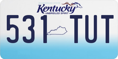 KY license plate 531TUT