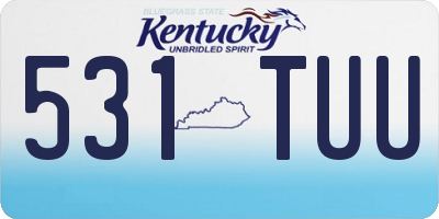 KY license plate 531TUU