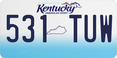 KY license plate 531TUW