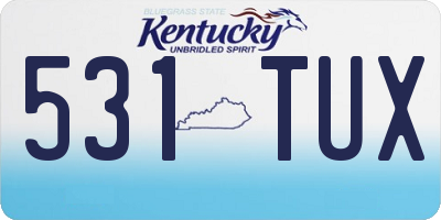 KY license plate 531TUX