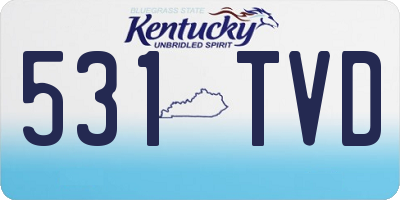 KY license plate 531TVD
