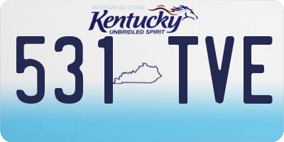 KY license plate 531TVE