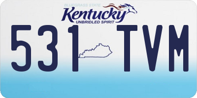 KY license plate 531TVM