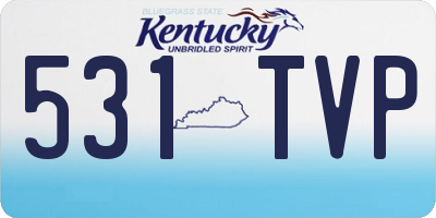 KY license plate 531TVP