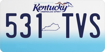 KY license plate 531TVS