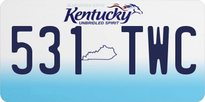 KY license plate 531TWC