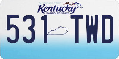 KY license plate 531TWD