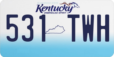 KY license plate 531TWH
