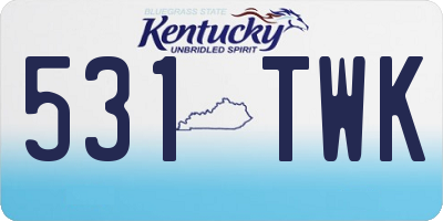KY license plate 531TWK