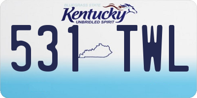 KY license plate 531TWL