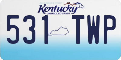 KY license plate 531TWP