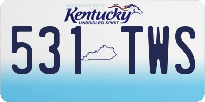 KY license plate 531TWS