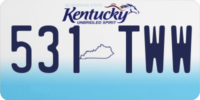 KY license plate 531TWW