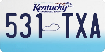 KY license plate 531TXA