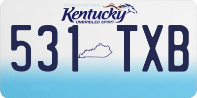 KY license plate 531TXB