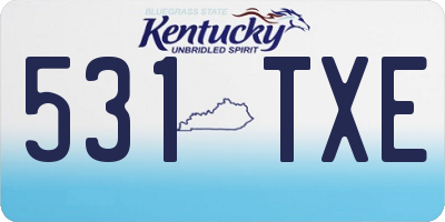 KY license plate 531TXE