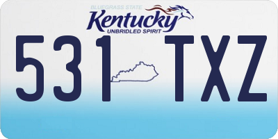 KY license plate 531TXZ