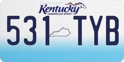 KY license plate 531TYB