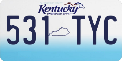 KY license plate 531TYC