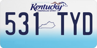 KY license plate 531TYD