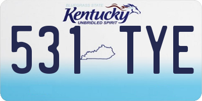 KY license plate 531TYE