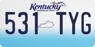 KY license plate 531TYG