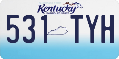 KY license plate 531TYH