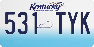 KY license plate 531TYK