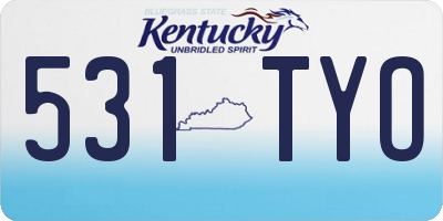 KY license plate 531TYO