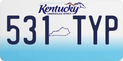 KY license plate 531TYP