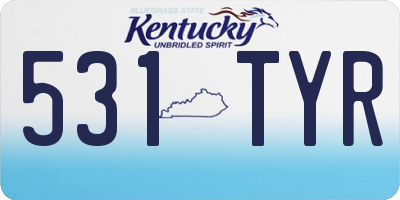 KY license plate 531TYR