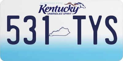 KY license plate 531TYS