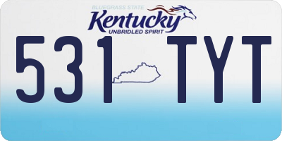 KY license plate 531TYT