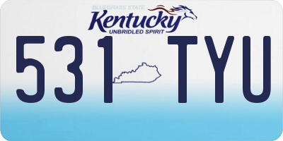 KY license plate 531TYU