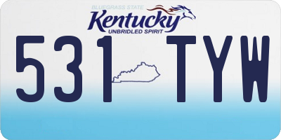 KY license plate 531TYW