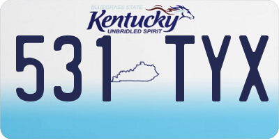 KY license plate 531TYX