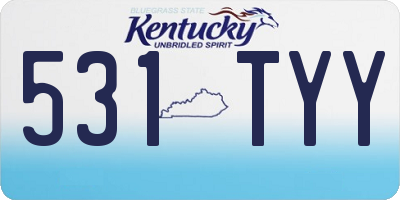 KY license plate 531TYY