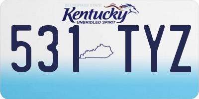KY license plate 531TYZ