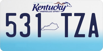 KY license plate 531TZA