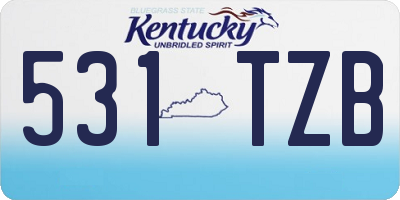 KY license plate 531TZB