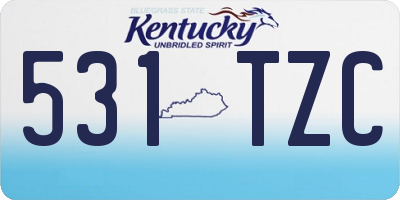 KY license plate 531TZC