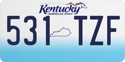 KY license plate 531TZF