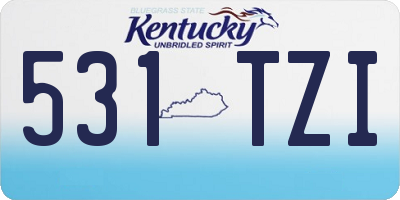 KY license plate 531TZI