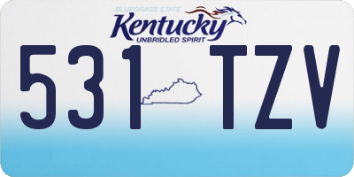 KY license plate 531TZV