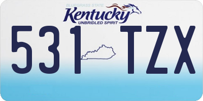 KY license plate 531TZX