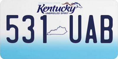KY license plate 531UAB