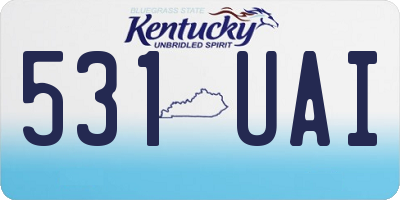 KY license plate 531UAI