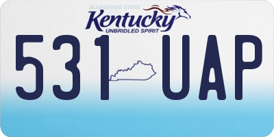 KY license plate 531UAP