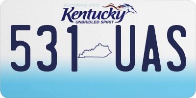 KY license plate 531UAS