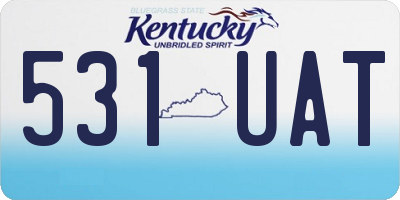 KY license plate 531UAT
